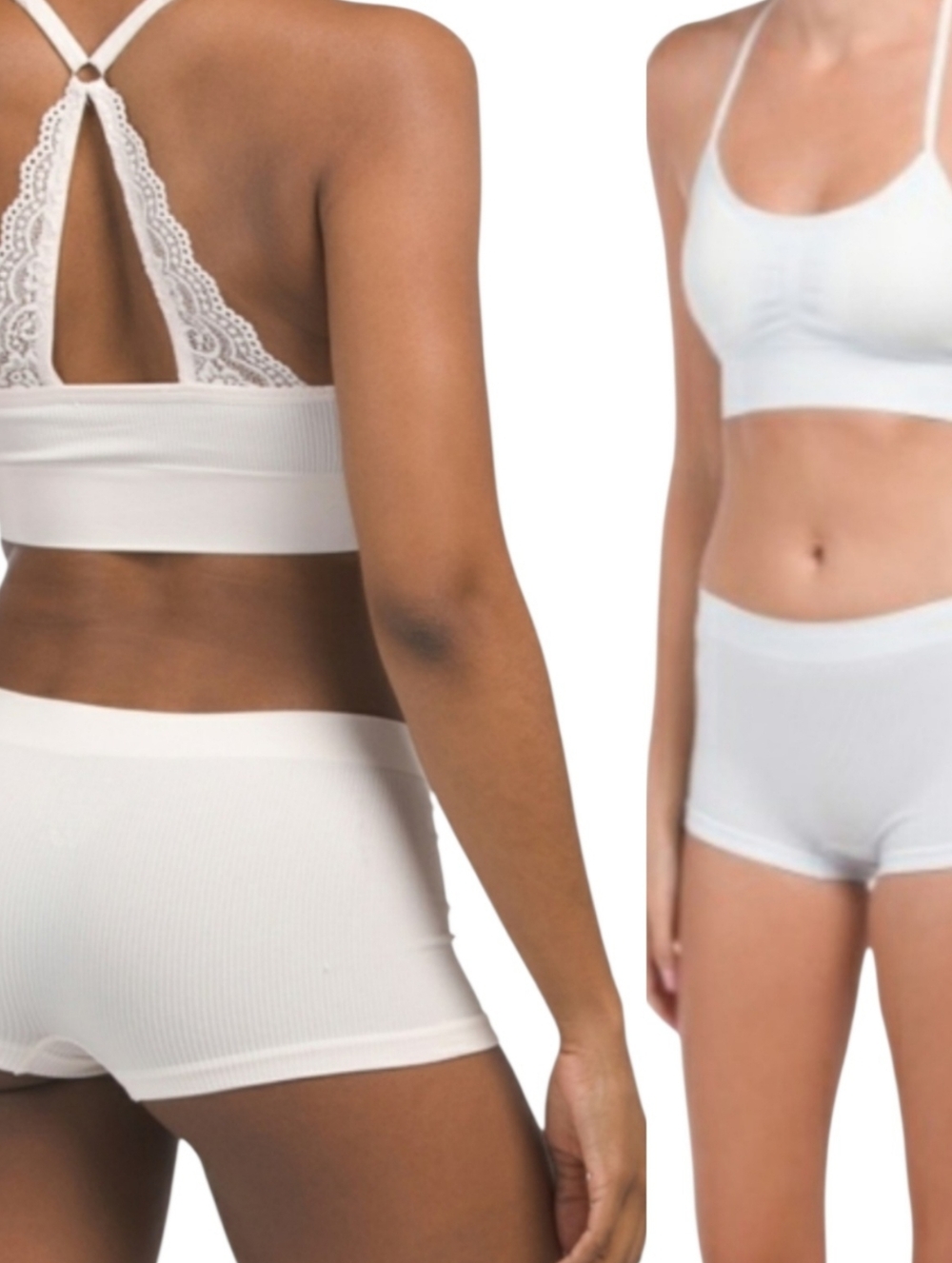 Tahari 2-Pc Light Blue Seamless Bra & Boyshorts Set NWT